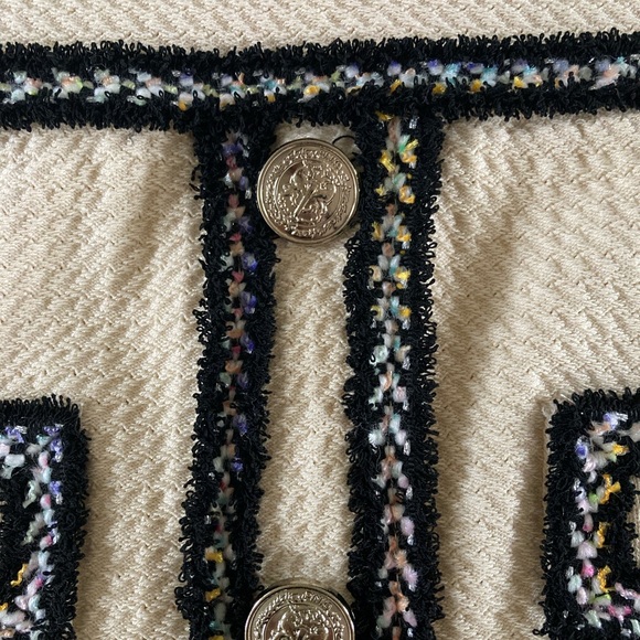 PINKO Bouclé Textured Mini Skirt NWT Ivory Cream Made in Italy French Girl Chic - Picture 6 of 12